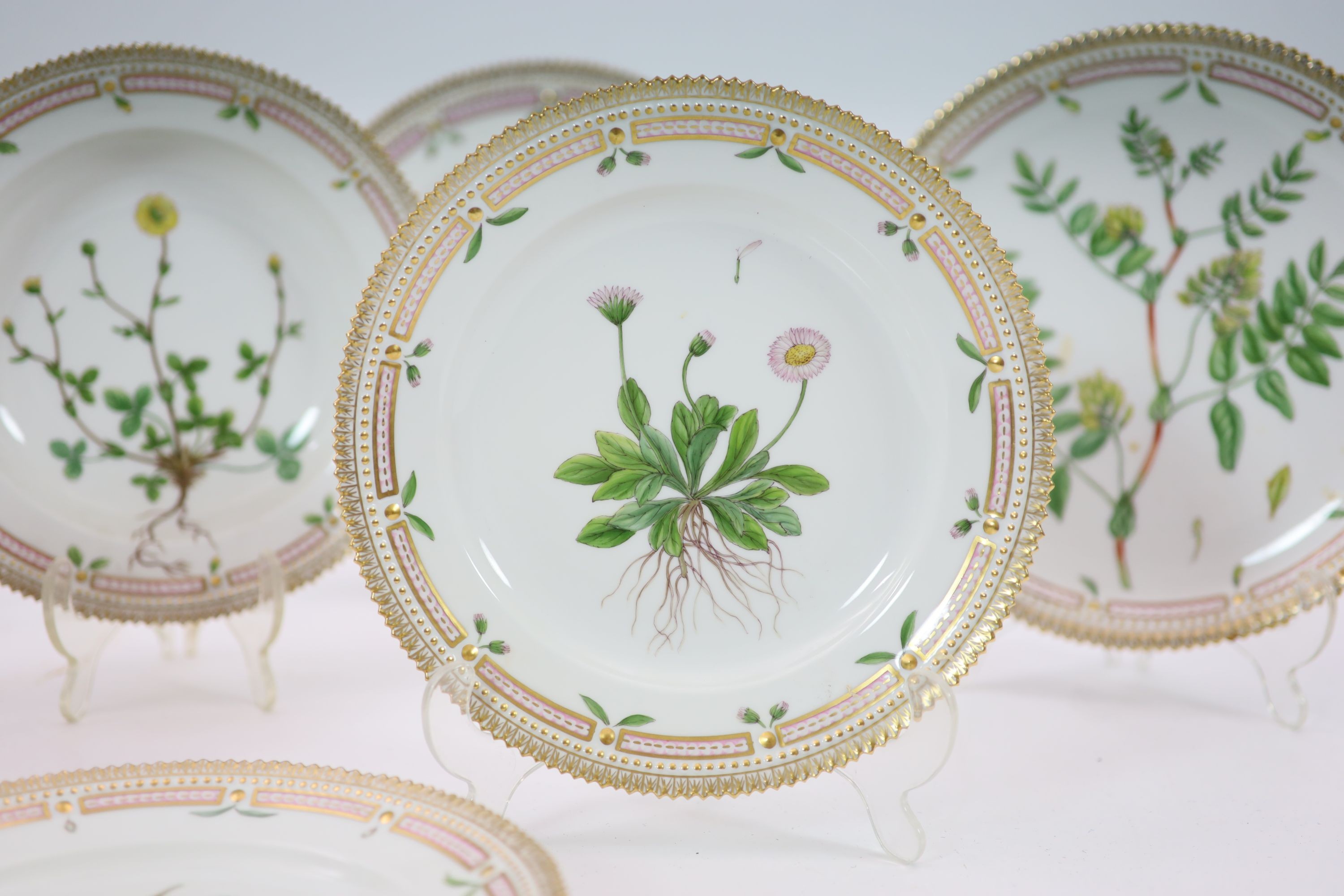 A Royal Copenhagen 'Flora Danica' part dinner service,
